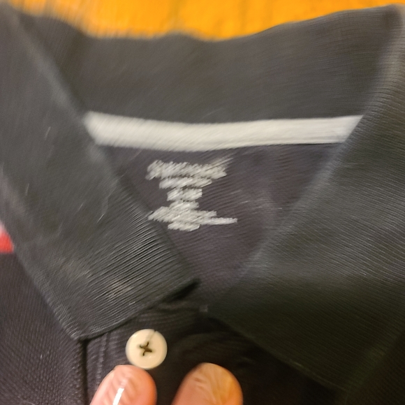 Mens XL St John’s Bay Black with Red striped short sleeve Polo shirt - Picture 2 of 5